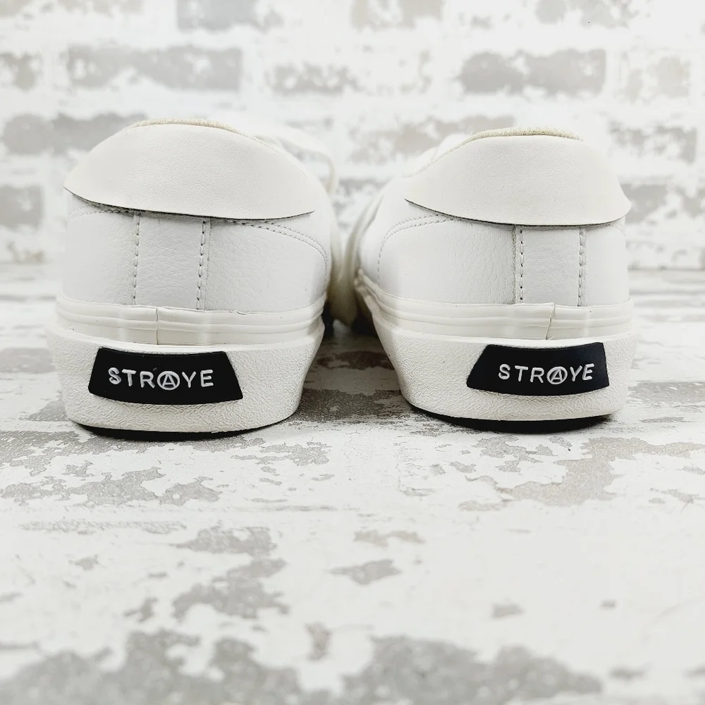 STRAYE White Sidewalk Low-Top Sneakers V477